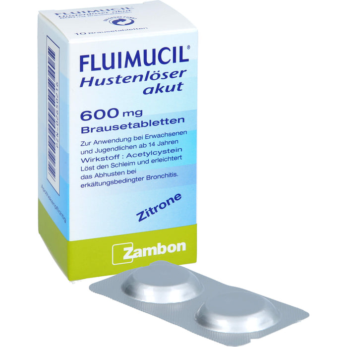 FLUIMUCIL Hustenlöser akut 600 mg Brausetabletten, 10 pcs. Tablets