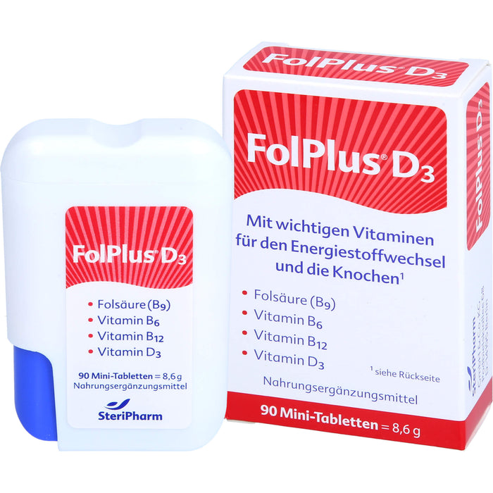 FolPlus + Vitamin D3 Mini-Tabletten, 90 pcs. Tablets