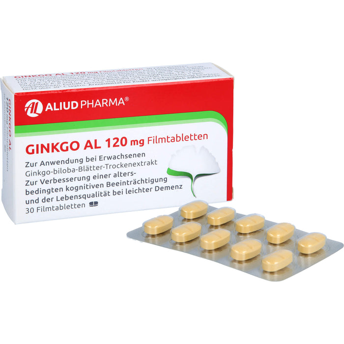 Ginkgo AL 120 mg Filmtabletten bei leichter Demenz, 30 pc Tablettes