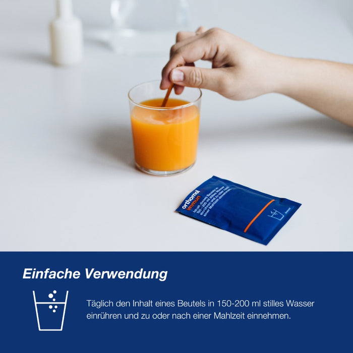 Orthomol Immun - Mikronährstoffe zur Unterstützung des Immunsystems - Nahrungsergänzung mit Vitamin C, Vitamin D und Zink - Granulat, 15 pcs. Daily portions