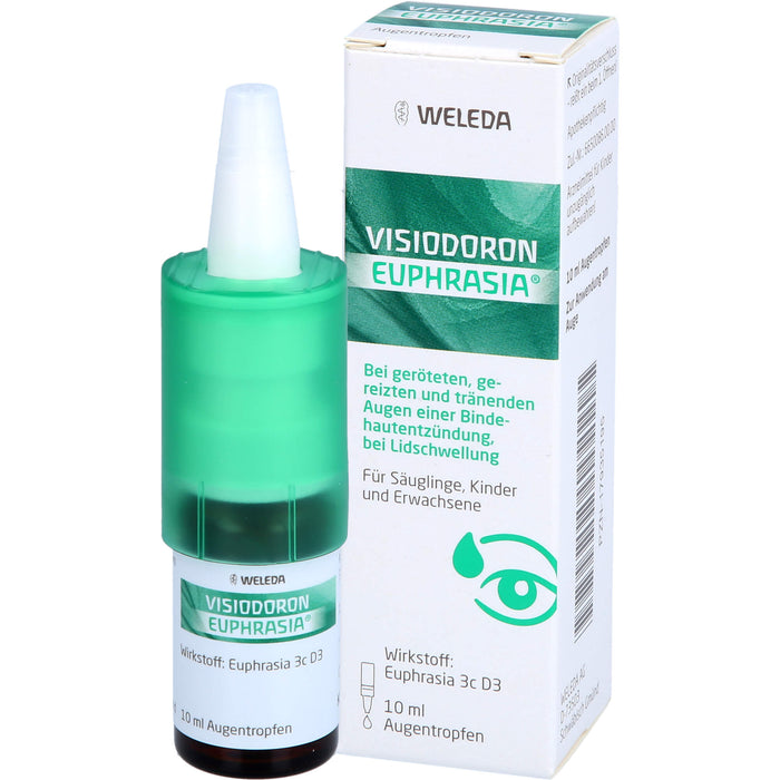 WELEDA Visiodoron Euphrasia Augentropfen bei geröteten, gereizten und tränenden Augen, 10 ml Solution