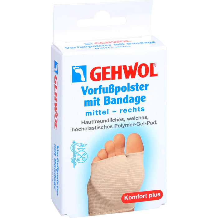 GEHWOL Vorfußpolster mit Bandage rechts mittel, 1 St