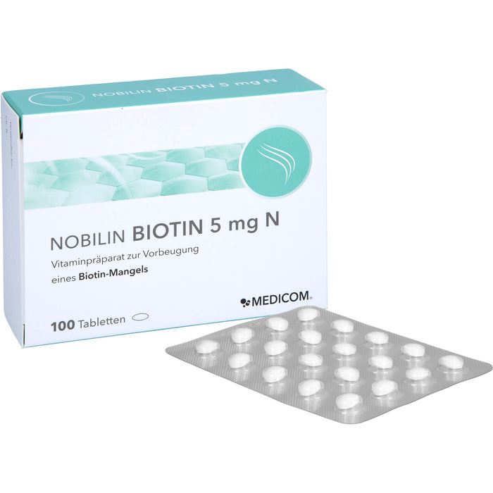 NOBILIN BIOTIN 5 mg Tabletten gegen Biotinmangel, 100 pcs. Tablets