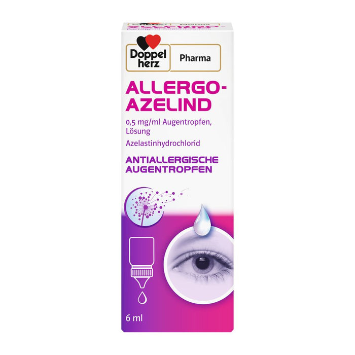 Doppelherz Pharma Allergo Azelind antiallergische Augentropfen, 6 ml Solution