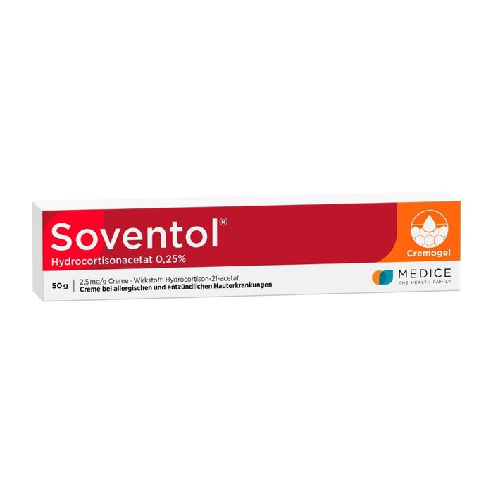 Soventol Hydrocortisonacetat 0,25%, 2,5 mg/g Creme, 50 g Crème