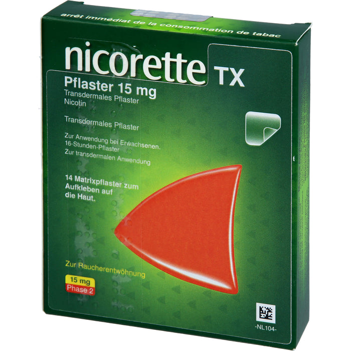 Nicorette TX kohlpharma Pflaster 15 mg, 14 St PFT