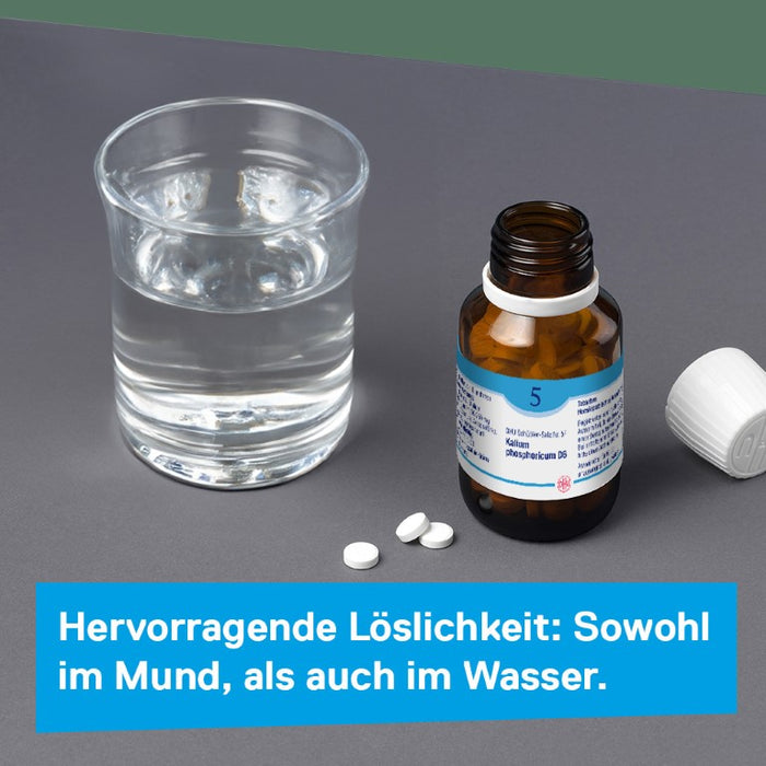 DHU Schüßler-Salz Nr. 5 Kalium phosphoricum D3 – Das Mineralsalz der Nerven und Psyche – das Original – umweltfreundlich im Arzneiglas, 200 St. Tabletten