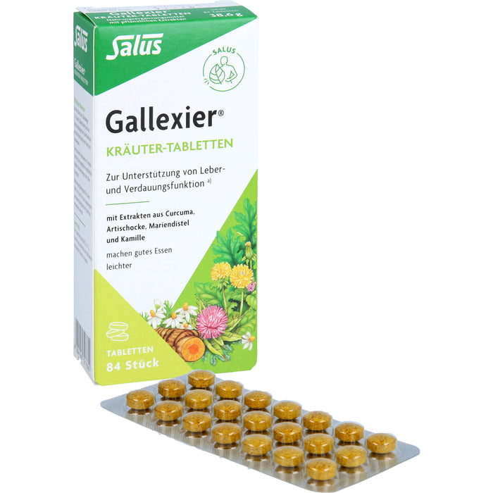 Gallexier Kräuter-Tabletten, 84 pc Tablettes