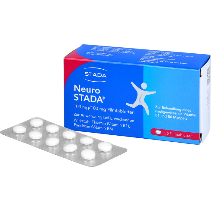 STADA Neuro Filmtabletten bei nachgewiesenem Vitamin B1 und B6 Mangel, 50 pc Tablettes