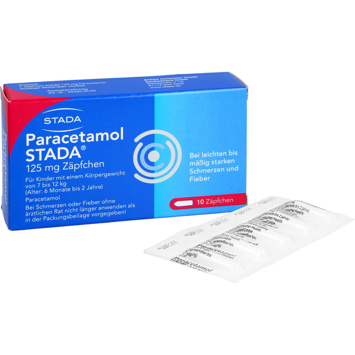 Paracetamol STADA 125 mg Zäpfchen, 10 pc Suppositoires