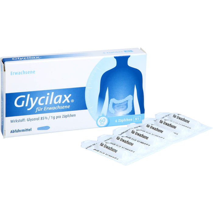 Glycilax für Erwachsene Zäpfchen Abführmittel, 6 St. Zäpfchen