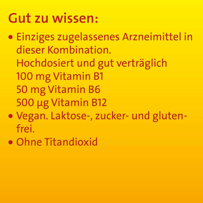 Vitamin B Komplex forte Hevert zur Therapie nachgewiesener Mangelzustände der Vitamine B1, B6 und B12, 60 St. Tabletten