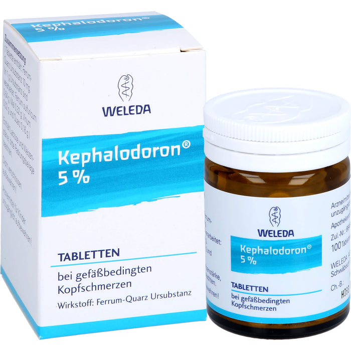 WELEDA Kephalodoron 5% Tabletten bei gefäßbedingten Kopfschmerzen, 100 pcs. Tablets