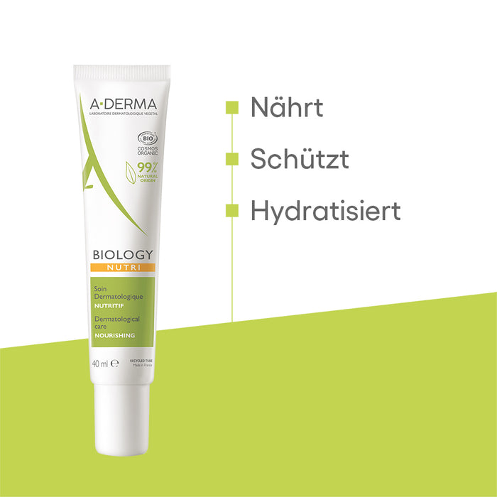 A-DERMA BIOLOGY NUTRI Nährende Pflege, 40 ml Creme