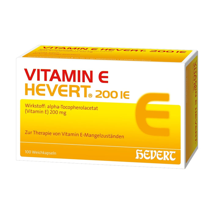 Vitamin E Hevert 200 IE, Weichkapseln, 100 pc Capsules