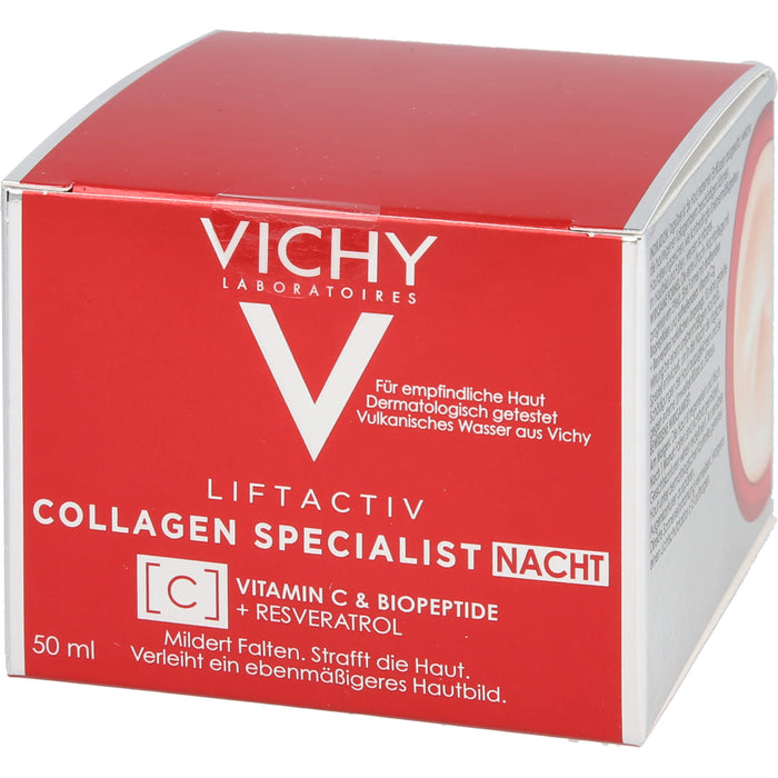 VICHY Liftactiv Collagen Specialist Nacht Anti-Aging Nachtcreme, 50 ml Cream