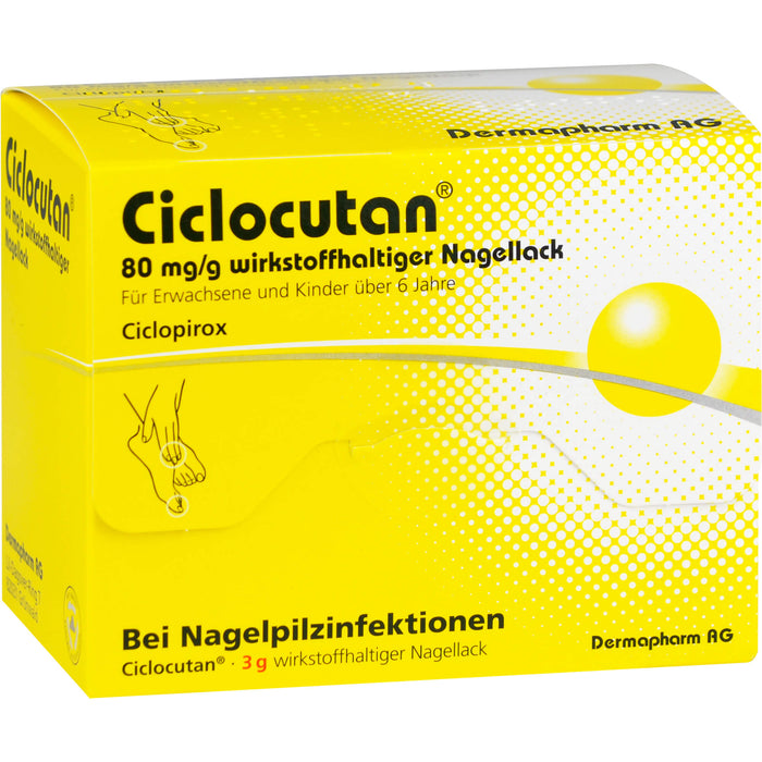 Ciclocutan 80 mg/g wirkstoffhaltiger Nagellack, 3 g Vernis à ongles contenant une substance active