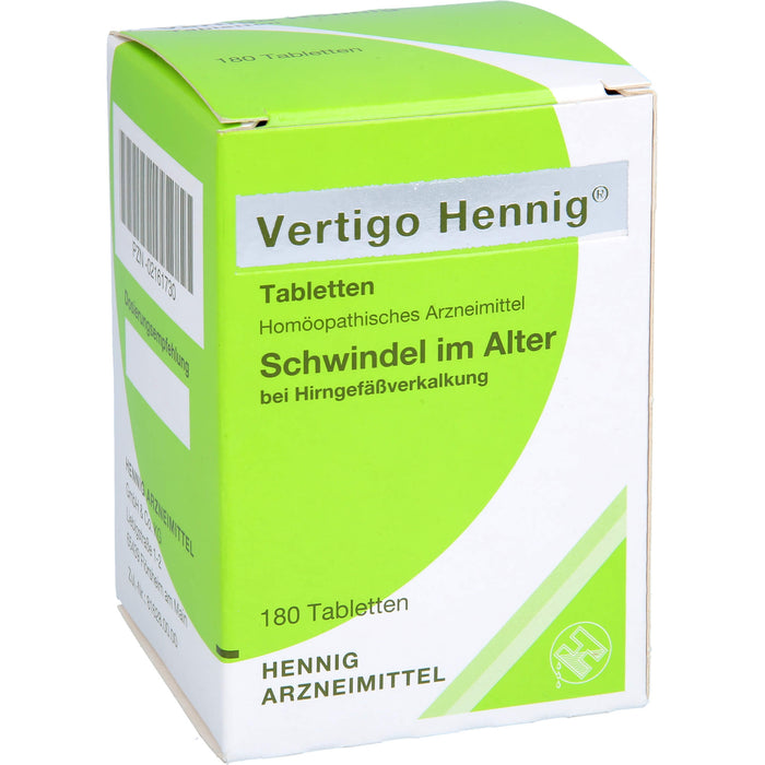 Vertigo Hennig Tabletten, 180 St. Tabletten