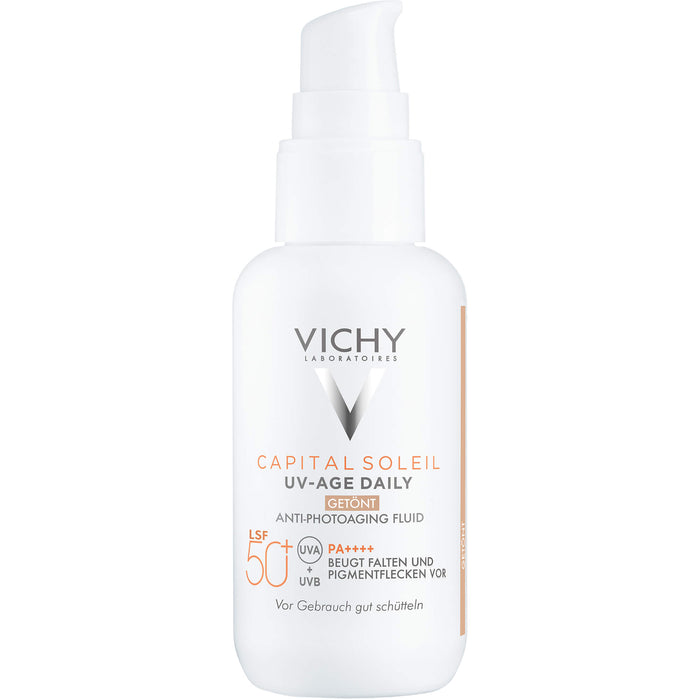 VICHY Capital Soleil UV-Age daily LSF 50+ leichte Sonnencreme mit Tönung, 40 ml Crème