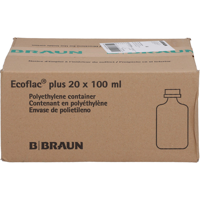 Aqua ad iniectabilia Braun, Lösungsmittel zur Herstellung von Parenteralia, 100 ml Ecoflac Plus, 20X100 ml ILO