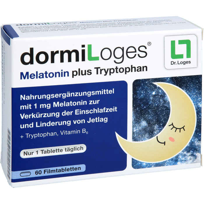 dormiLoges 1mg Melatonin plus Tryptophan, 60 St FTA