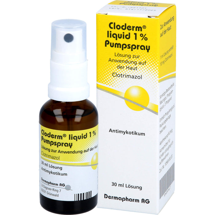 Cloderm Liquid 1 % Pumpspray Antimykotikum, 30 ml Lösung