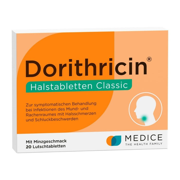 Dorithricin Halstabletten Classic, 20 pc Tablettes