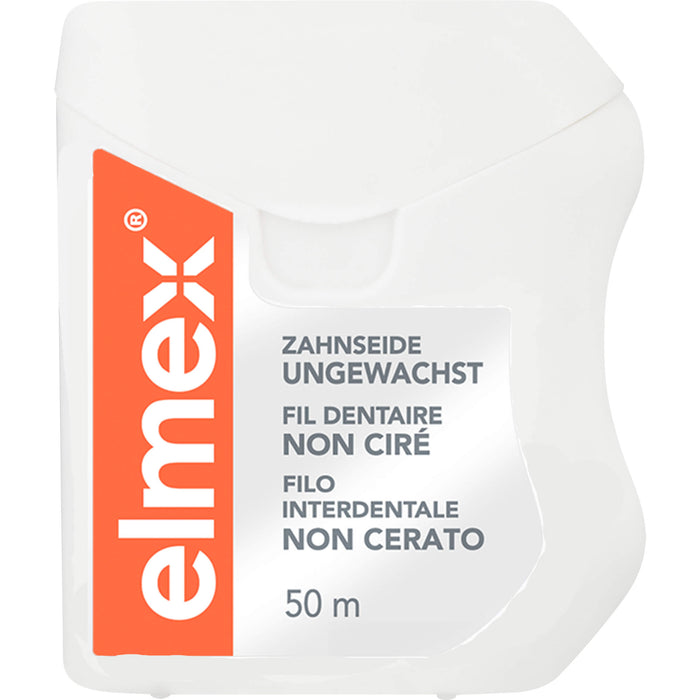 elmex Zahnseide ungewachst mit Aminfluorid 50 m, 1 pc Fil dentaire