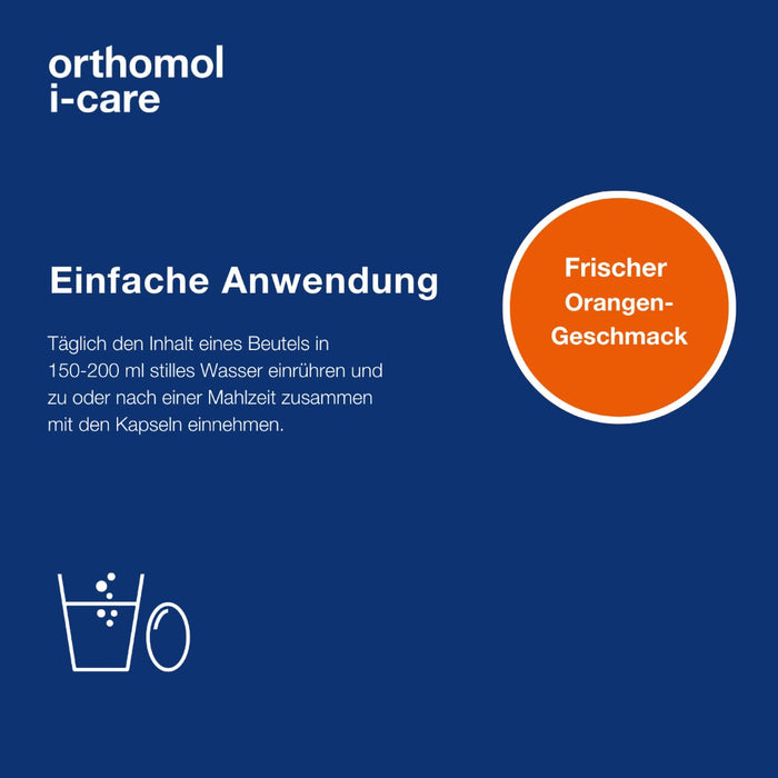 Orthomol i-CAre - Nahrungsergänzungsmittel mit Pflanzenextrakten, Omega-3-Fettsäuren, Vitaminen und Mineralstoffen - Granulat/Kapseln, 30 pcs. Daily portions