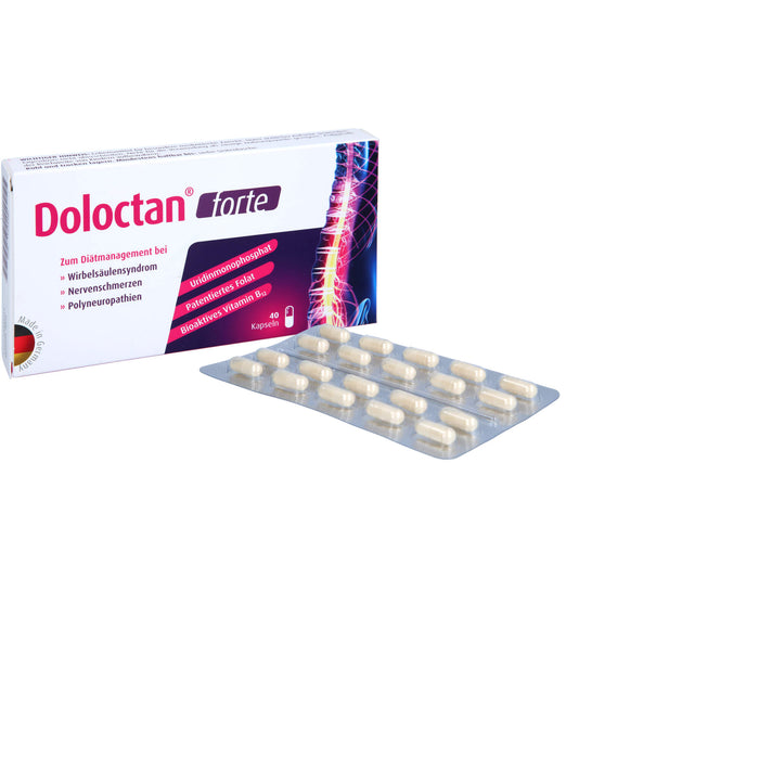 Doloctan forte Kapseln bei Wirbelsäulensyndrom, Nervenschmerzen und Polyneuropathien, 40 pcs. Capsules