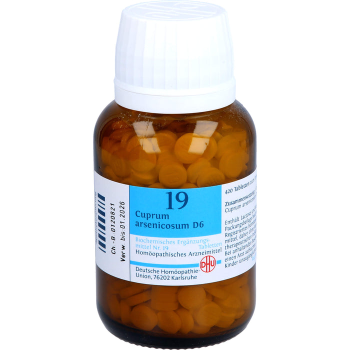 DHU Schüßler-Salz Nr. 19 Cuprum arsenicosum D6 Tabletten, 420 St. Tabletten